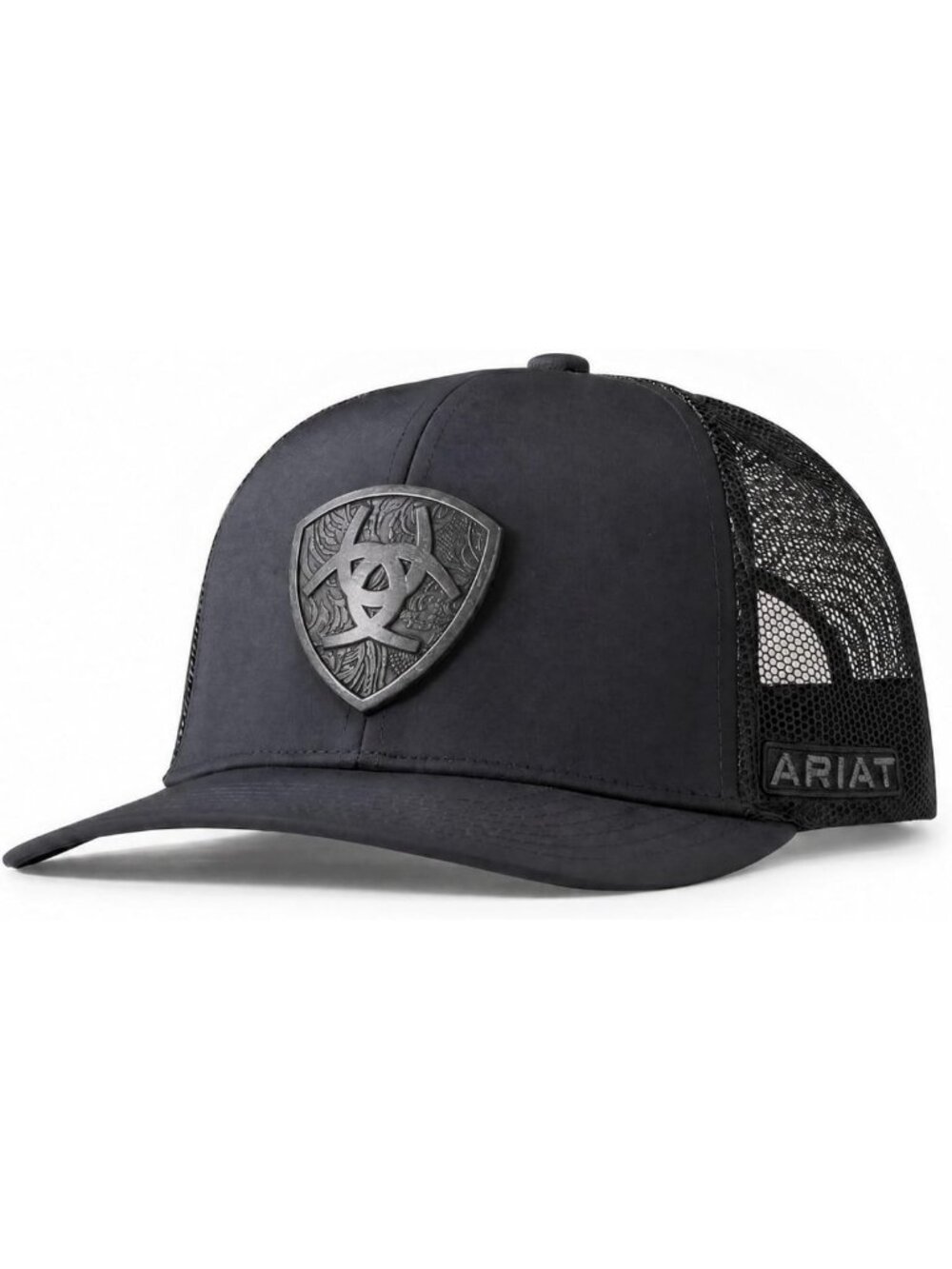 Men's Snapback Baseball Cap with Metal Shield, Structured Mesh Back, Adjustable